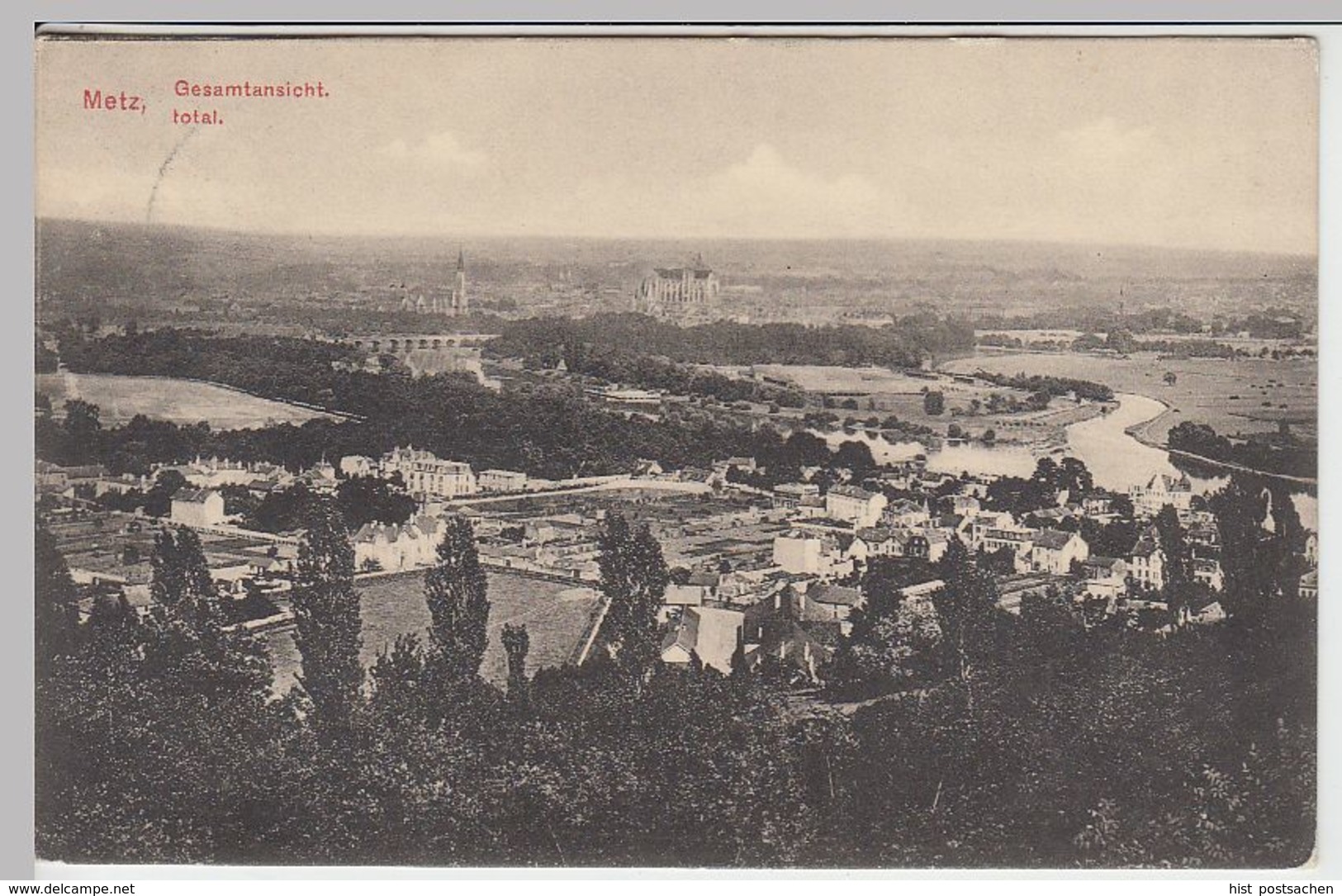 (40473) AK Metz, Gesamtansicht, 1909 - Lothringen