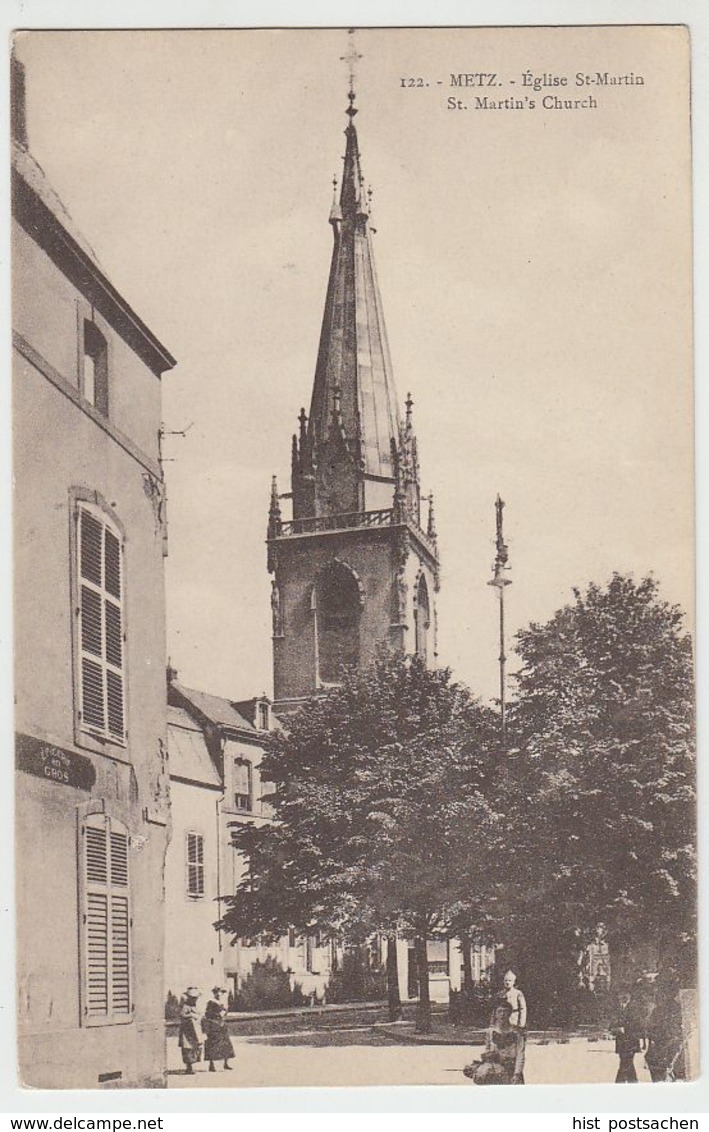 (40510) AK Metz, St. Martin Kirche, Vor 1945 - Lothringen