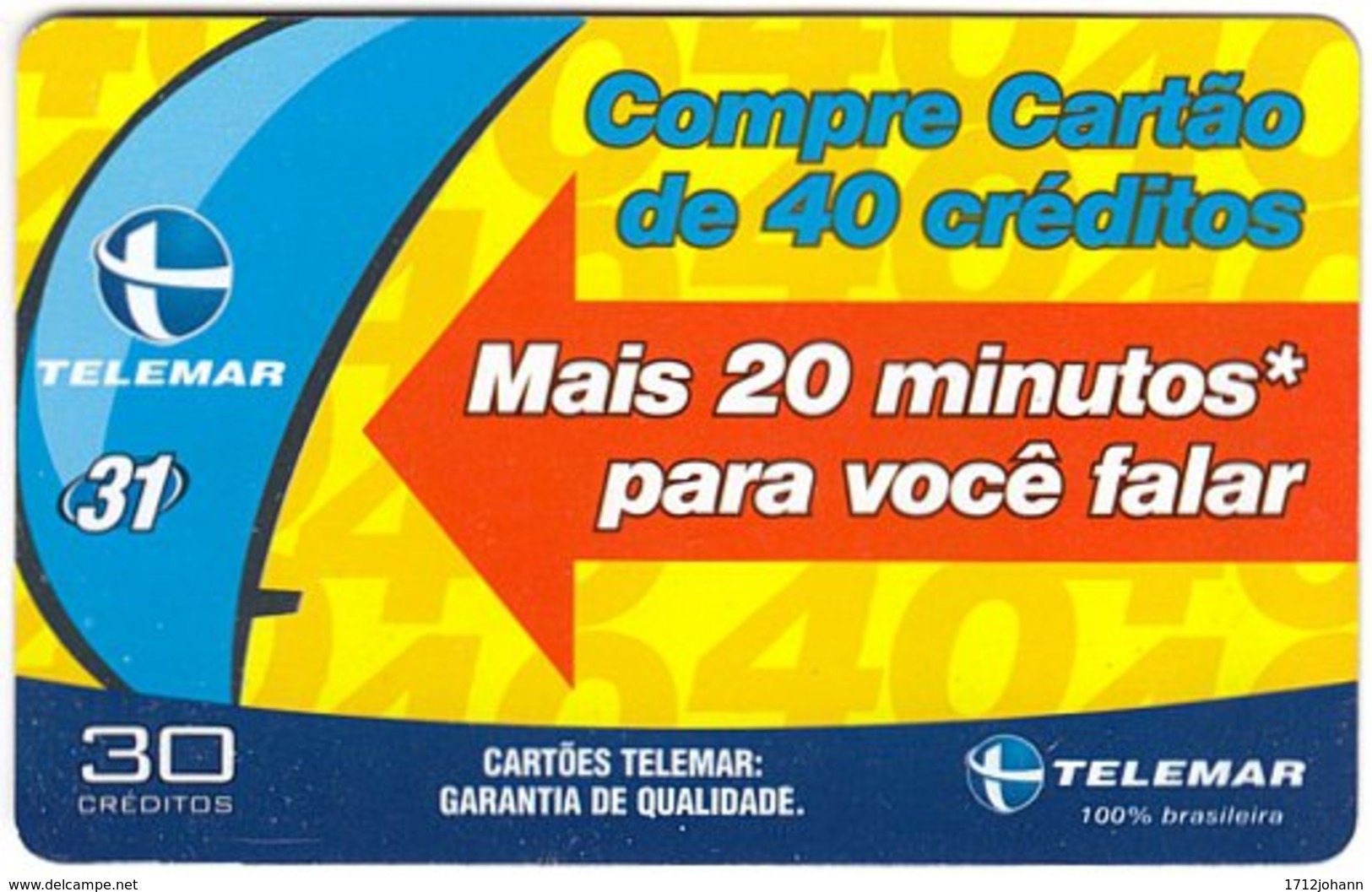 BRASIL L-776 Magnetic Telemar - Used - Brésil