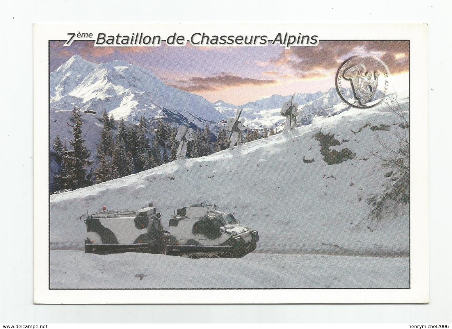 73 Savoie Bourg Saint Maurice 7 Bca Bataillon Chasseurs Alpins Autochenille Militaire - Bourg Saint Maurice