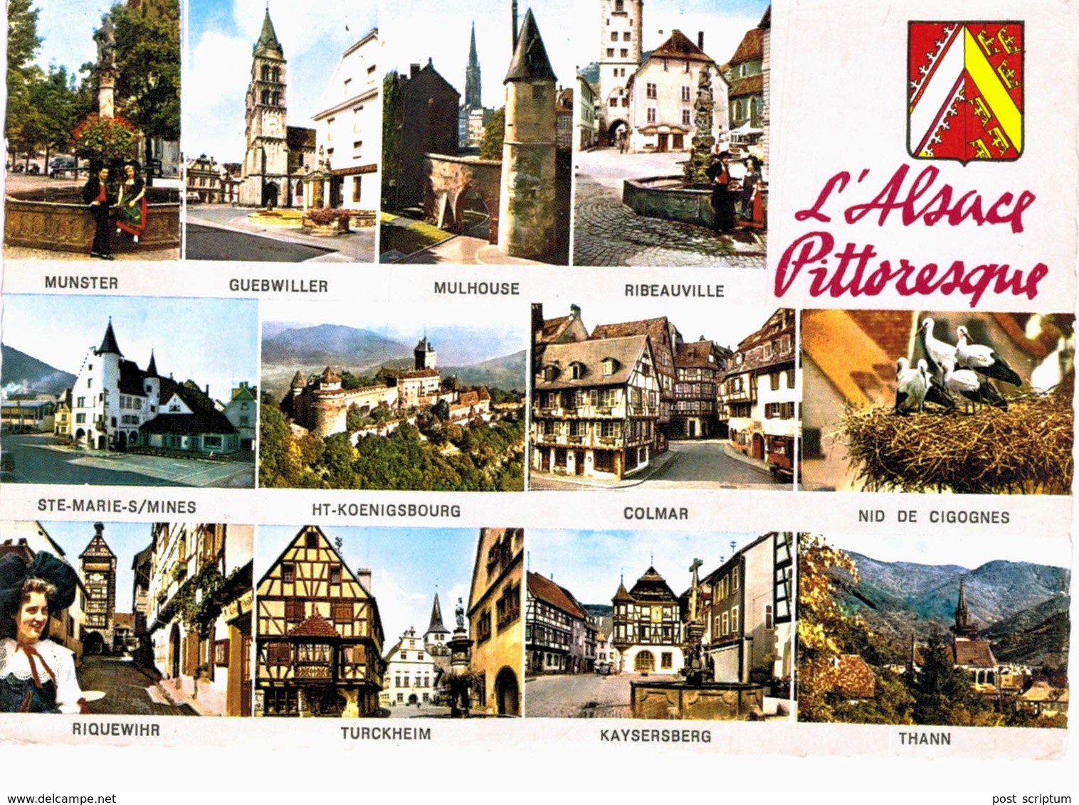 Lot 163-  Haut-Rhin sans Colmar- environ 700 cartes (soit 3,4 kg)