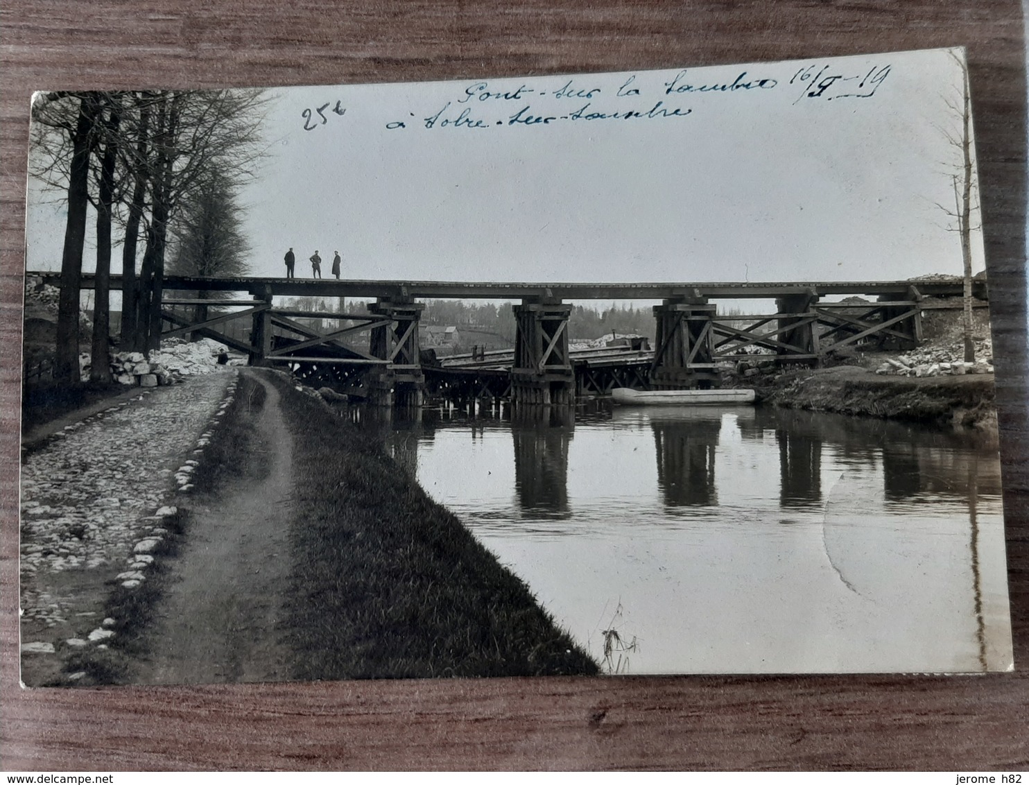 Solre Sur Sambre : Pont Sur La Sambre 1919 - Autres & Non Classés