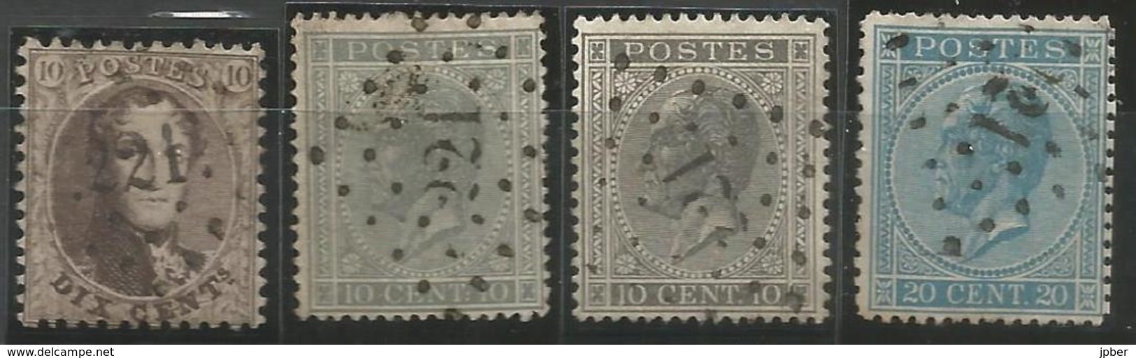 BELGIQUE - Oblitération(s) LP221 LODELINSART - Postmarks - Points