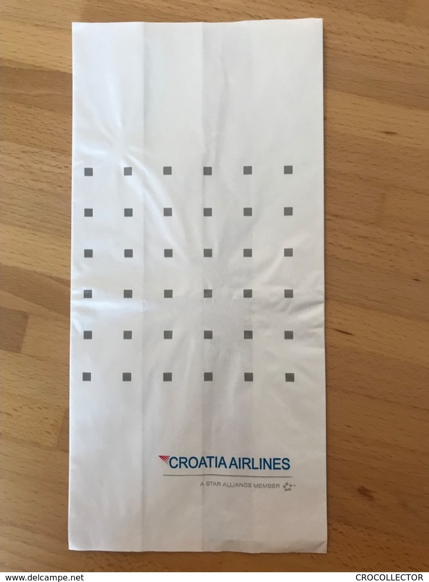 CROATIA AIRLINES AIR SICKNESS BAG - Articles De Papeterie