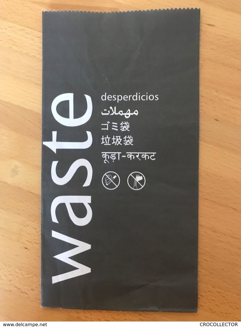 IBERIA BRITISH AIRWAYS AIR SICKNESS BAG WASTE Desperdicios - Artículos De Papelería