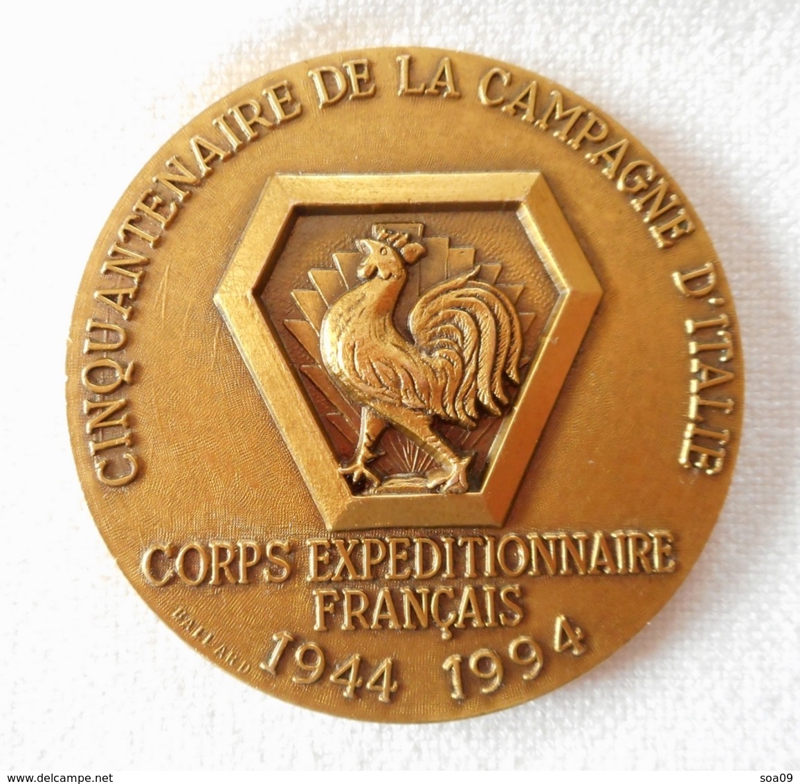 Médaille Corps Expéditionnaire Français En Italie 1944 1994 - 1939-45