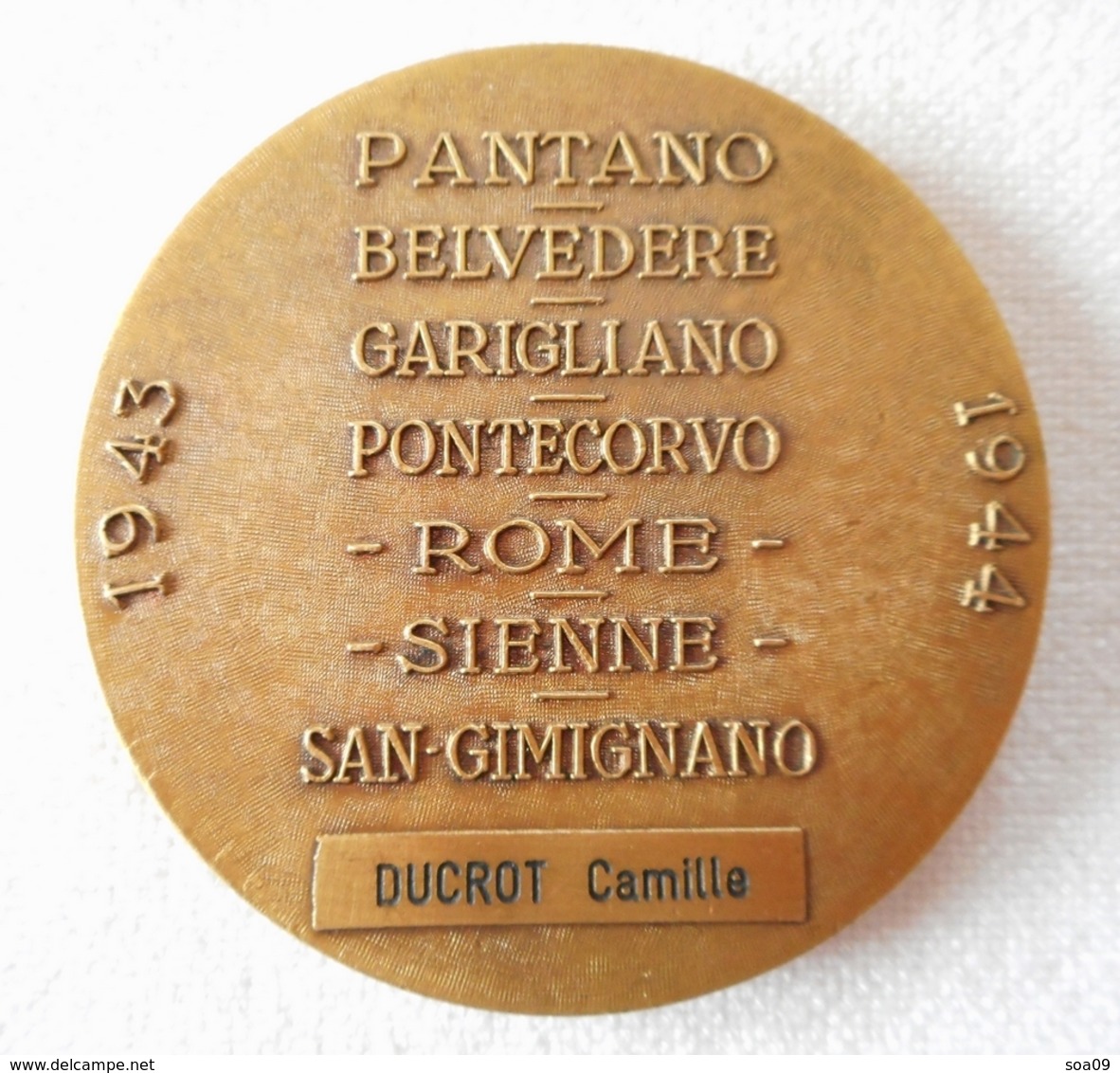 Médaille Corps Expéditionnaire Français En Italie 1944 1994 - 1939-45