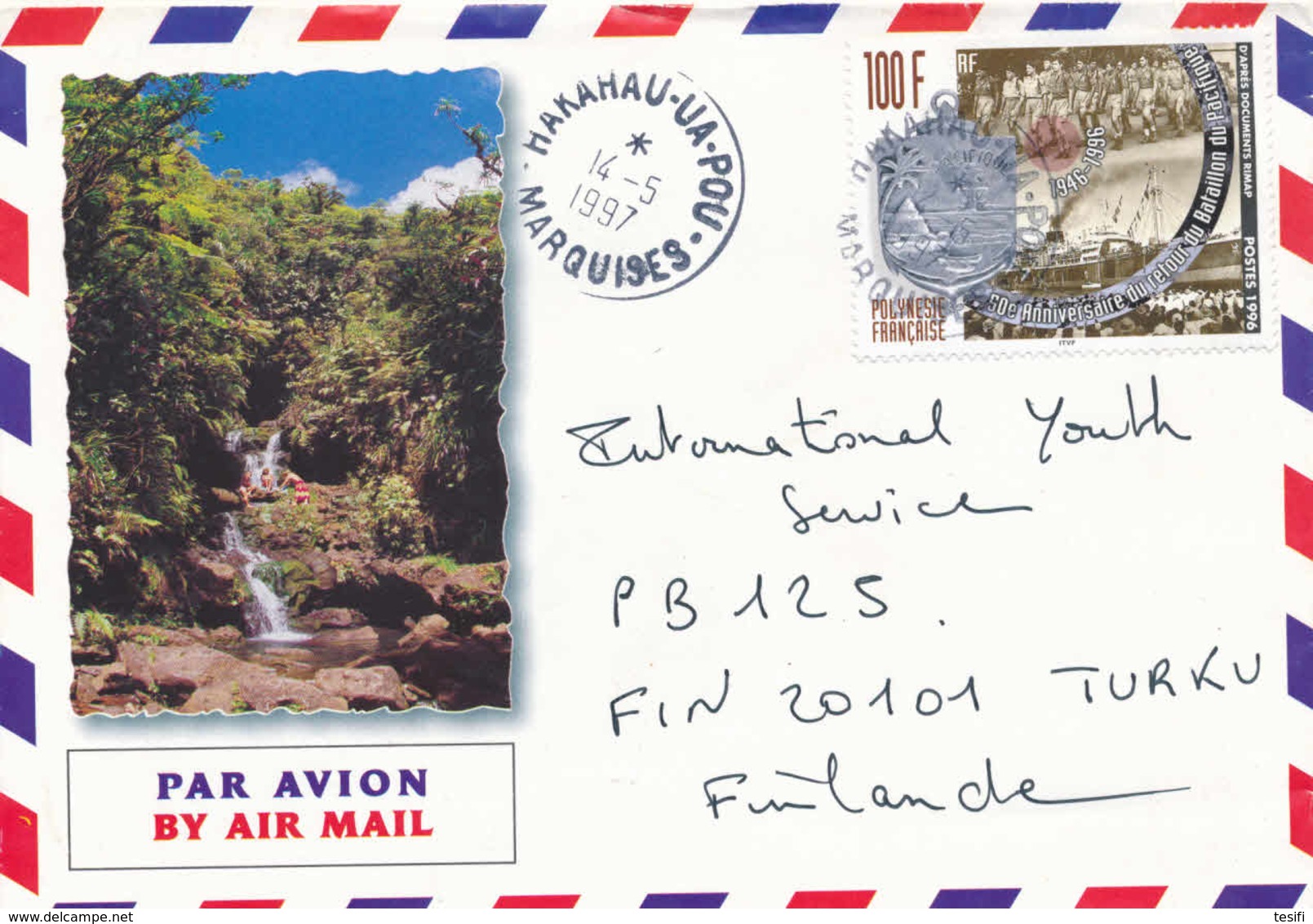French Polynesia 1997 A Cover To Finland - Lettres & Documents