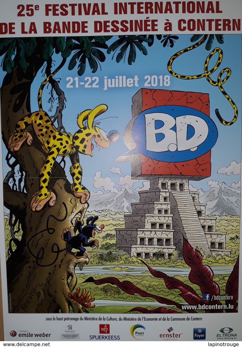 Affiche BATEM Festival BD Contern 2018 (Le Marsupilami - Affiches & Offsets