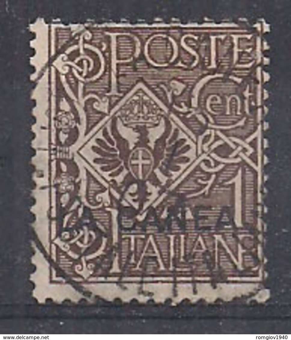 REGNO D'ITALIA 1905  LA CANEA FRANCOBOLLI D'ITALIA DEL 1901-05 SOPRASTAMPATI SASS. 3 USATO VF - La Canea
