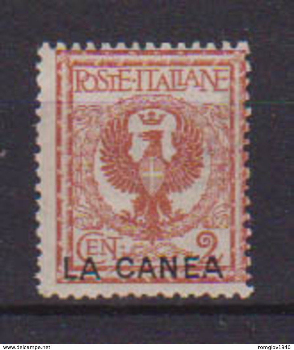 REGNO D'ITALIA 1905  LA CANEA FRANCOBOLLI D'ITALIA DEL 1901-05 SOPRASTAMPATI SASS. 4 MLH VF - La Canea