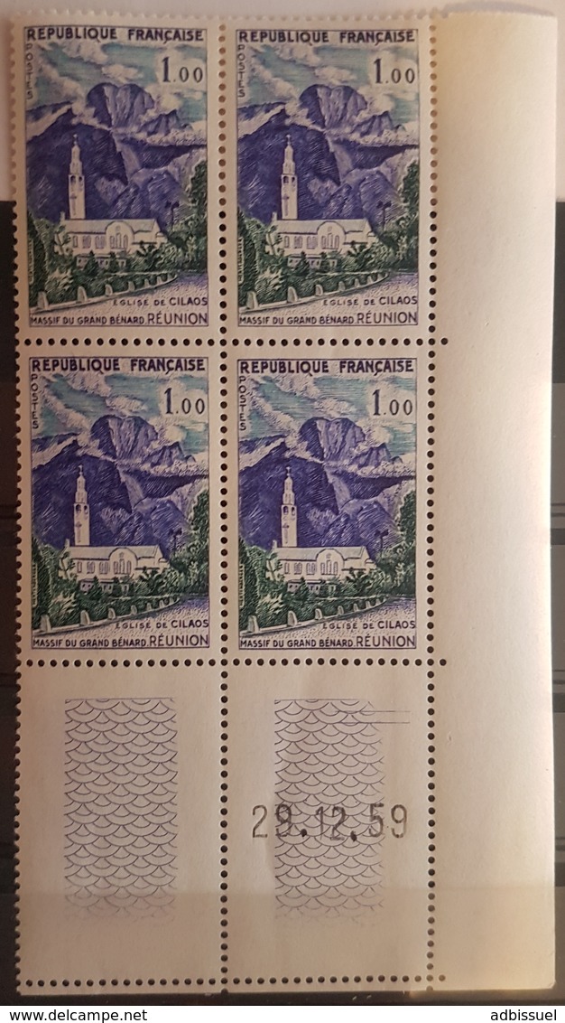 N° 1241 Cote 11 € ** (MNH). Coin Daté Du 29/12/59 "Réunion, Cilaos". TB - 1950-1959