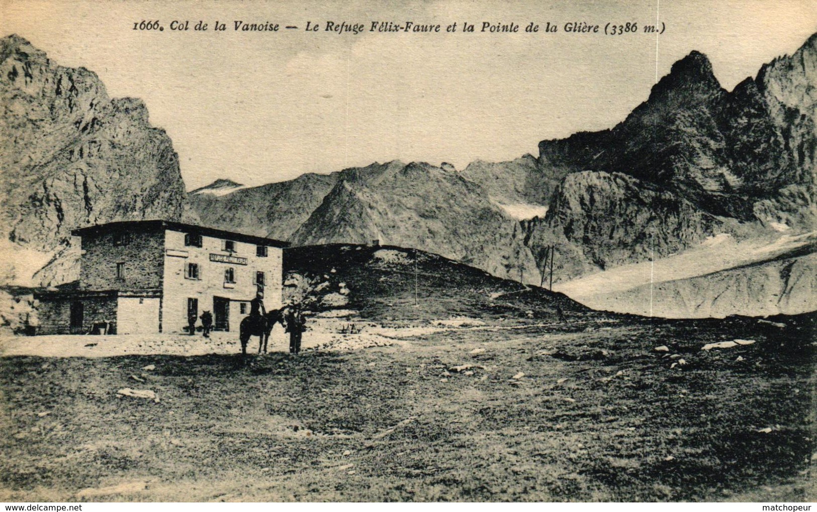 PRALOGNAN LA VANOISE -73- COL DE LA VANOISE LE REFUGE FELIX FAURE ET LA POINTE DE LA GLIERE - Pralognan-la-Vanoise