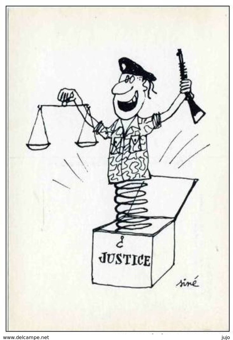 SINE  Dessin 1961 - Mon Procès Georges ARNAUD - POLITIQUE - DE GAULLE (guerre Algérie) - JUSTICE  MILITAIRE - Sine