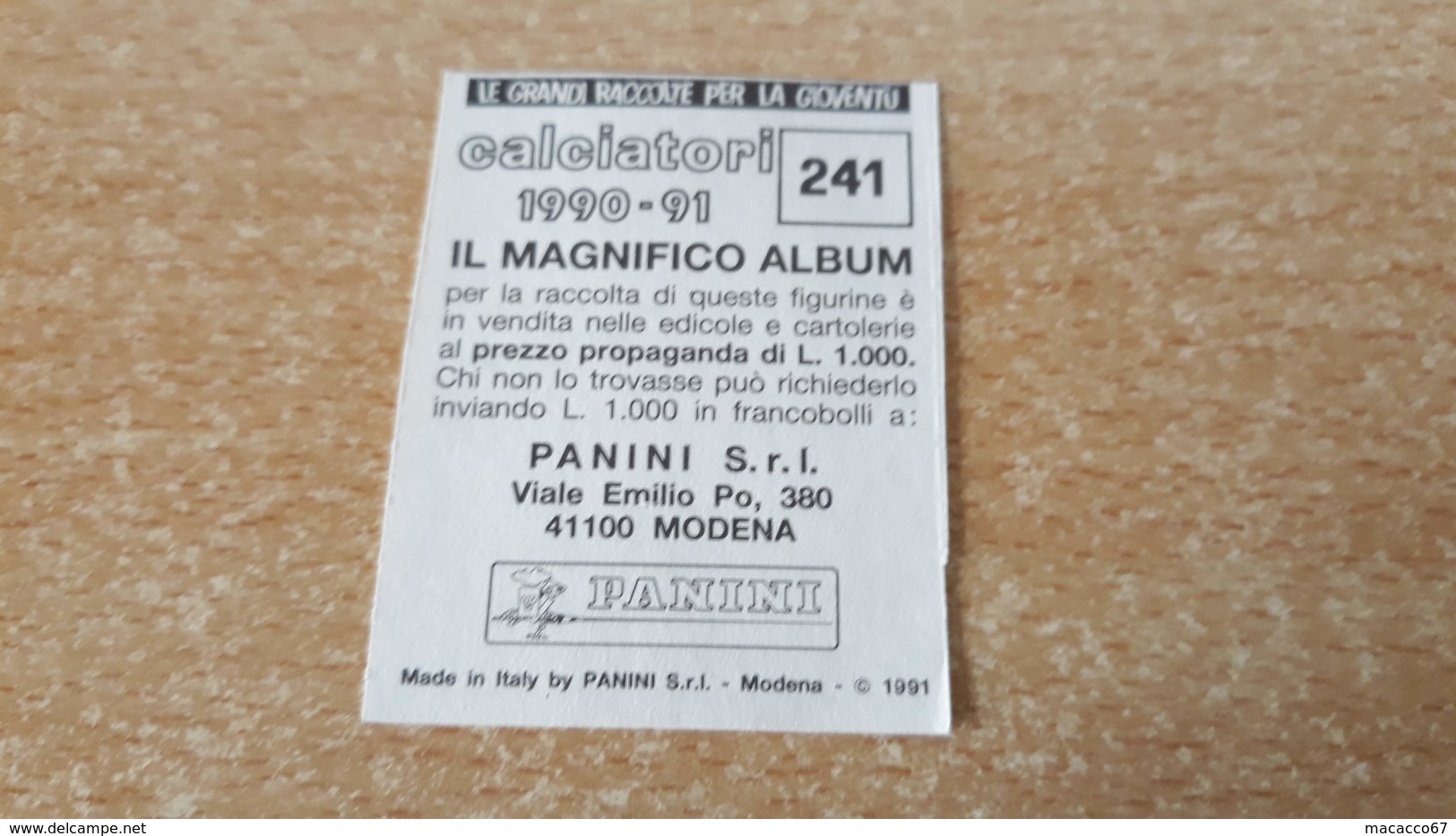 Figurina Calciatori Panini 1990/91 - 241 Maradona Napoli - Edizione Italiana