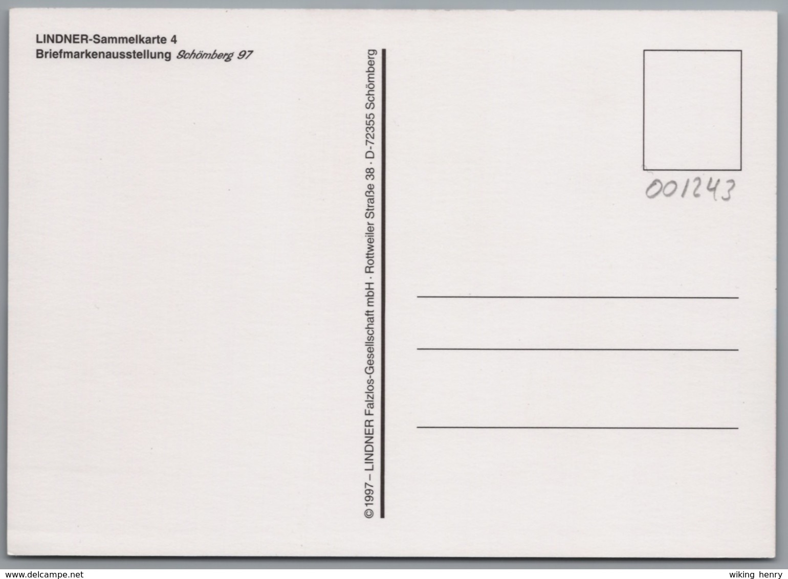 Schömberg Im Zollernalbkreis - Briefmarkenausstellung 1997 - Schömberg