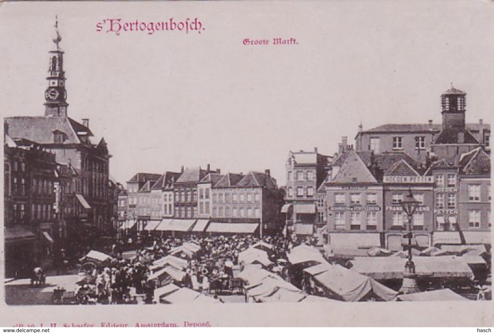 253850S, Hertogenbosch, Groote Markt 1901 - 's-Hertogenbosch