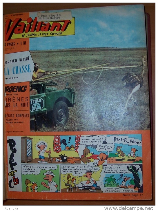 1962 Vaillant Le Journal Le Plus Captivant No 903-913;915-920,Album Relie, Bound Album, Album Rilegato - Vaillant