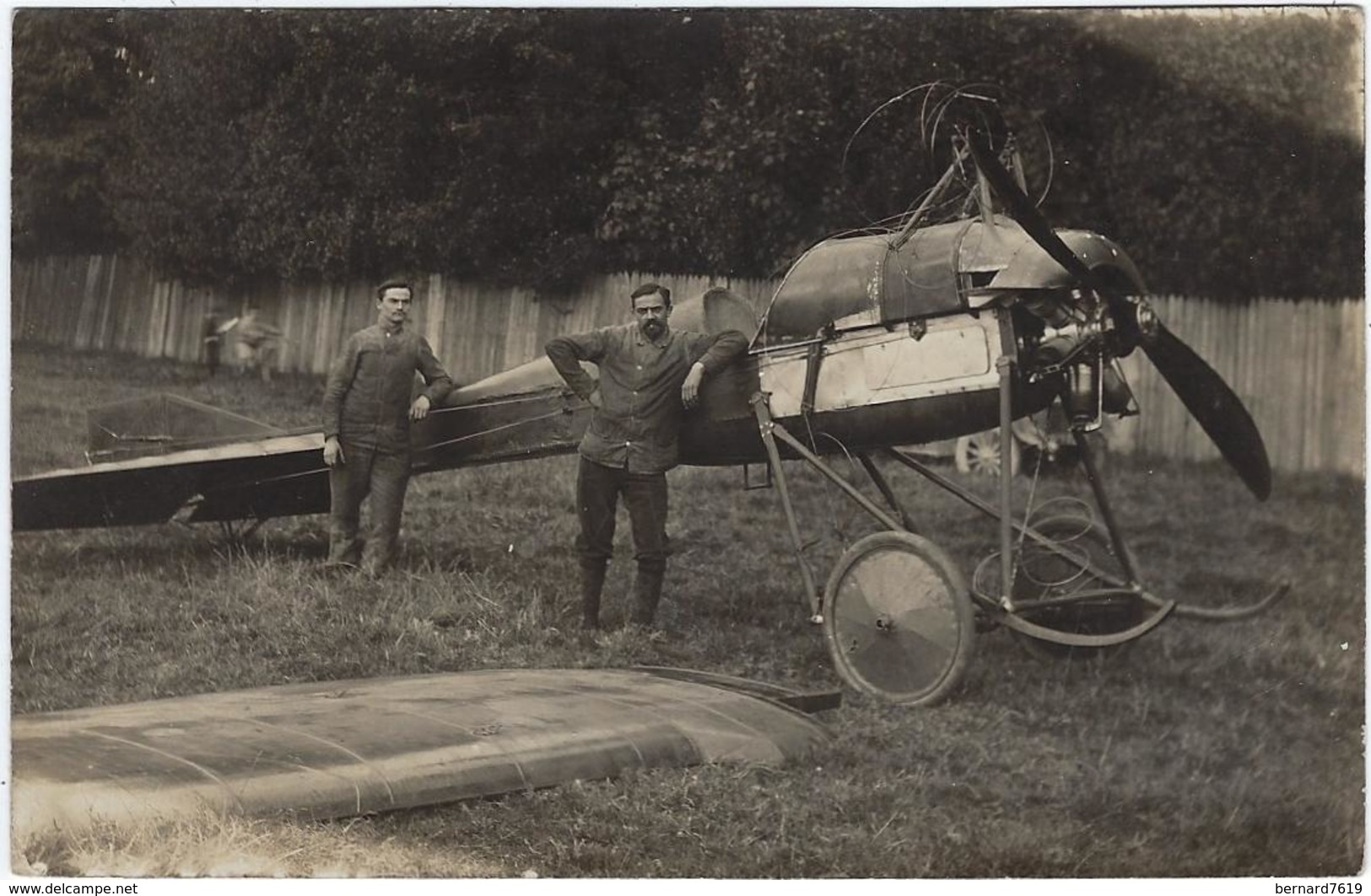 76     Forges Les Eaux Carte Photo  Aeroplane En Reparation  05 Aout 1912 Aviation - Forges Les Eaux