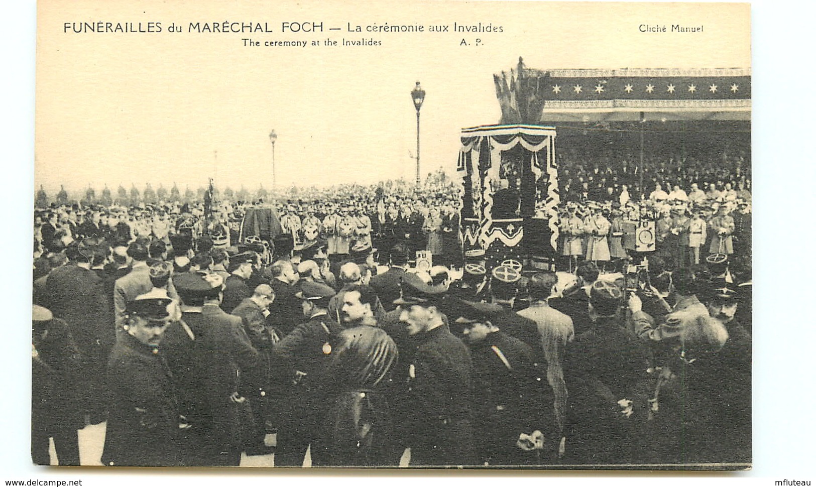 75* PARIS -     Funerailles Marechal Foch - Invalides - Autres & Non Classés
