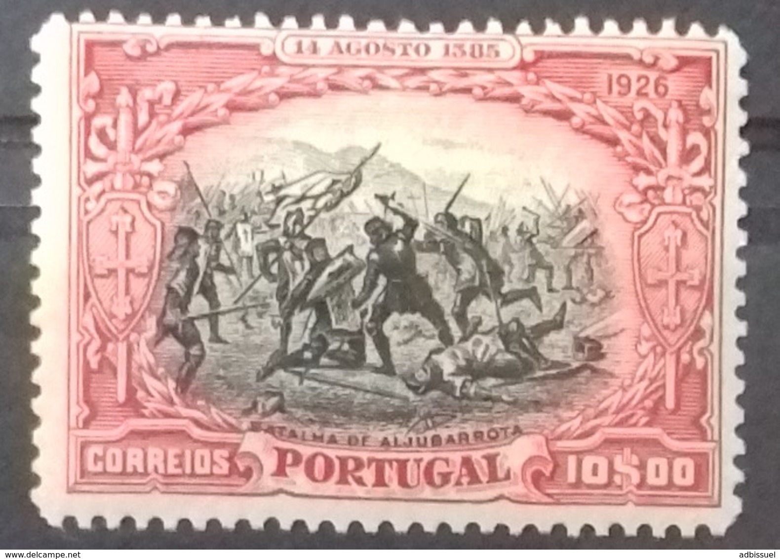 PORTUGAL N° 403 COTE 65 € NEUF * MH 10 S  Carmin TRICENTENAIRE DE L'INDEPENDANCE. - Neufs