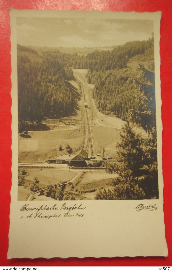 I2-Germany Vintage Postcard-Oberweißbach, Oberweissbach Bergbahn / Thur. Wald, Mountain Railway,Train Station - Oberweissbach