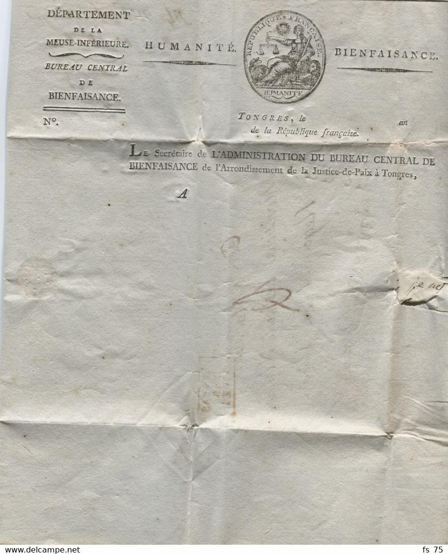 BELGIQUE - TONGEREN + L.P.B.2.R. + PAYS BAS PAR GIVET SUR LETTRE POUR LA FRANCE, 1820 - 1815-1830 (Periodo Olandese)