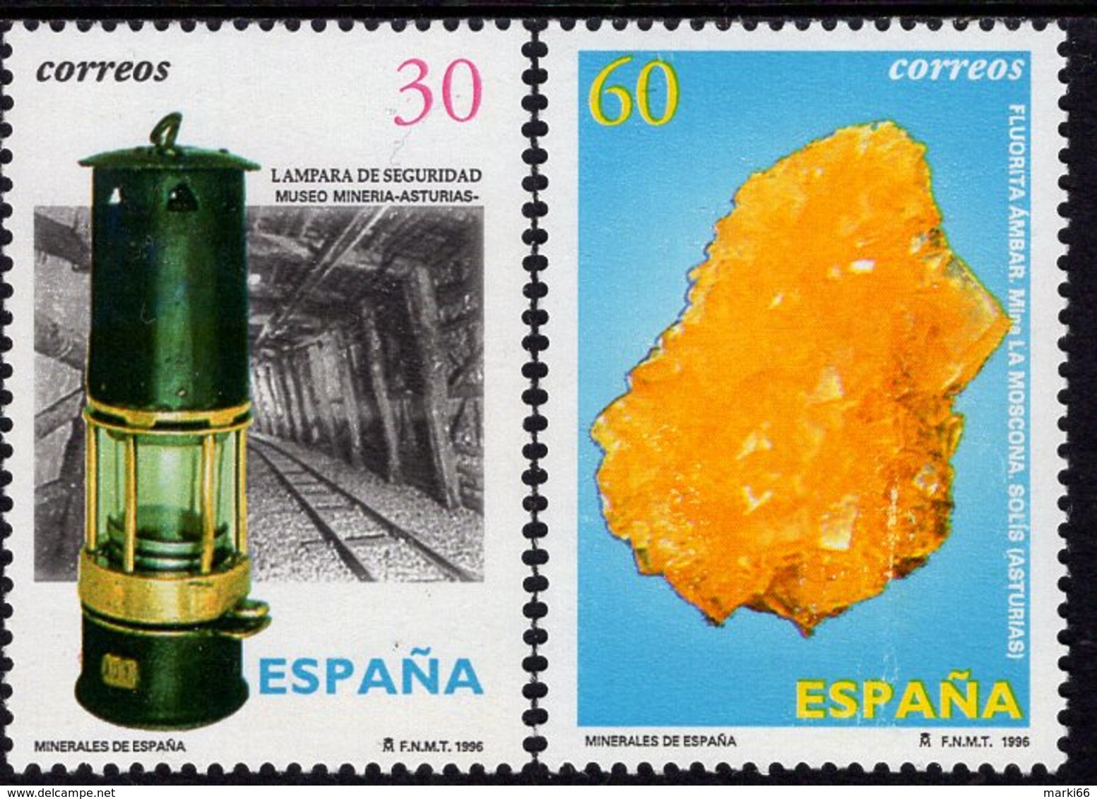 Spain - 1996 - Minerals Of Spain - Mint Stamp Set - Nuevos