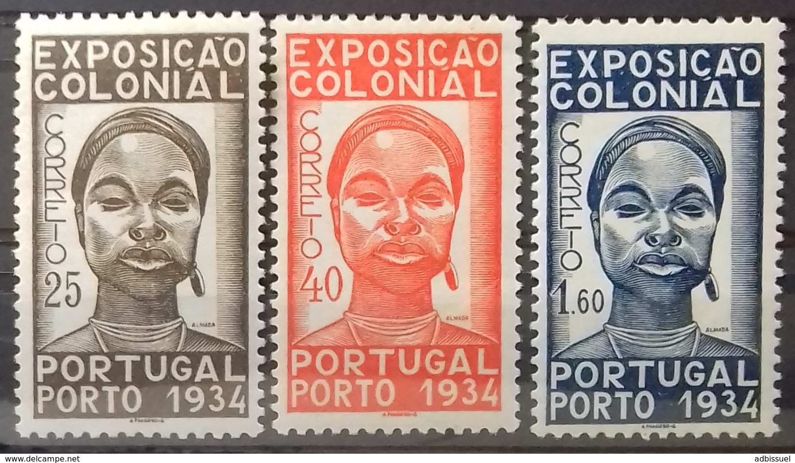 PORTUGAL N° 572 à 574 COTE 65 € NEUFS * MH EXPOSITION COLONIALE DE PORTO (léger Pli Au N° 573) - Unused Stamps