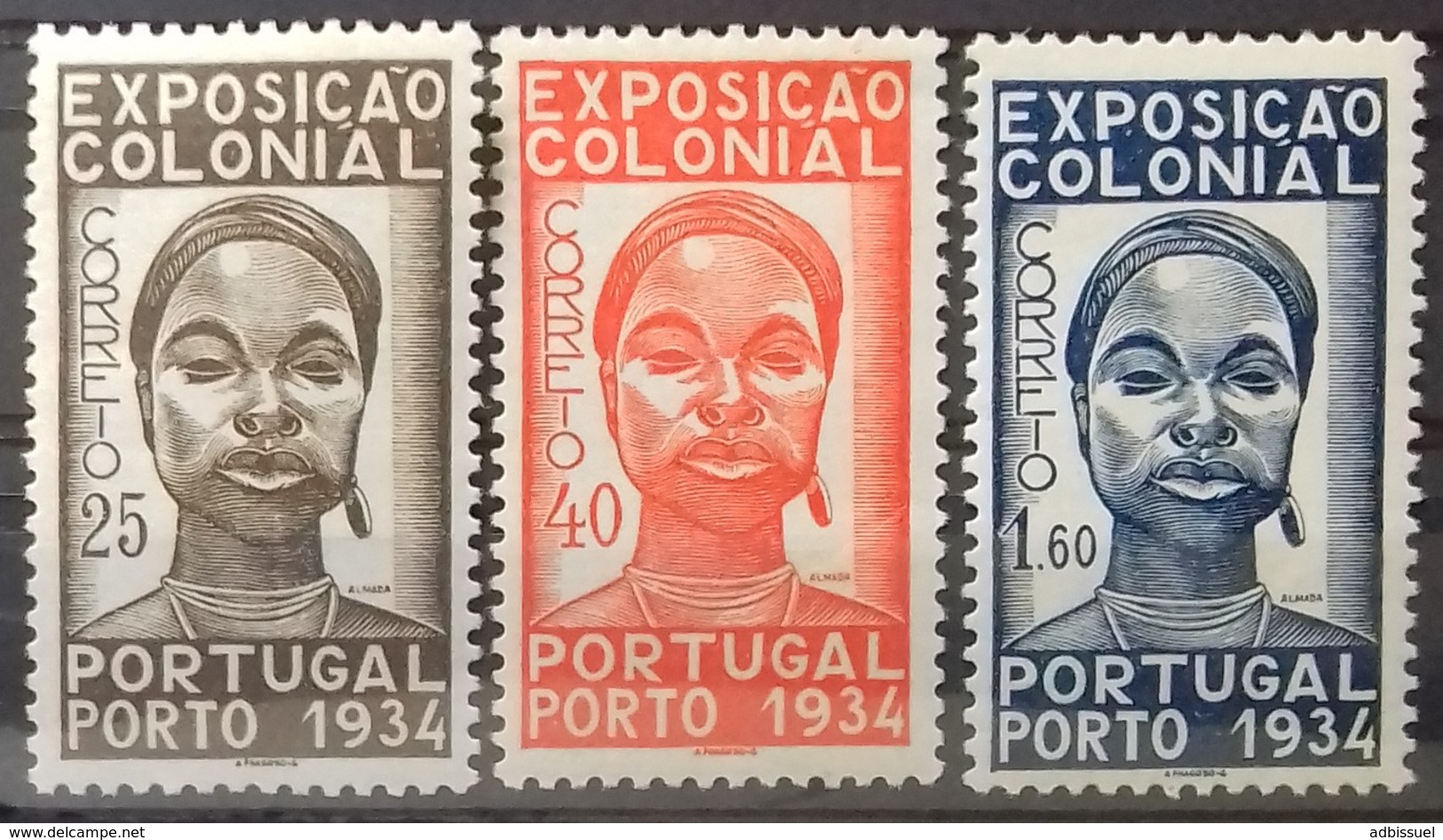 PORTUGAL N° 572 à 574 COTE 65 € NEUFS * MH EXPOSITION COLONIALE DE PORTO (léger Pli Au N° 573) - Neufs