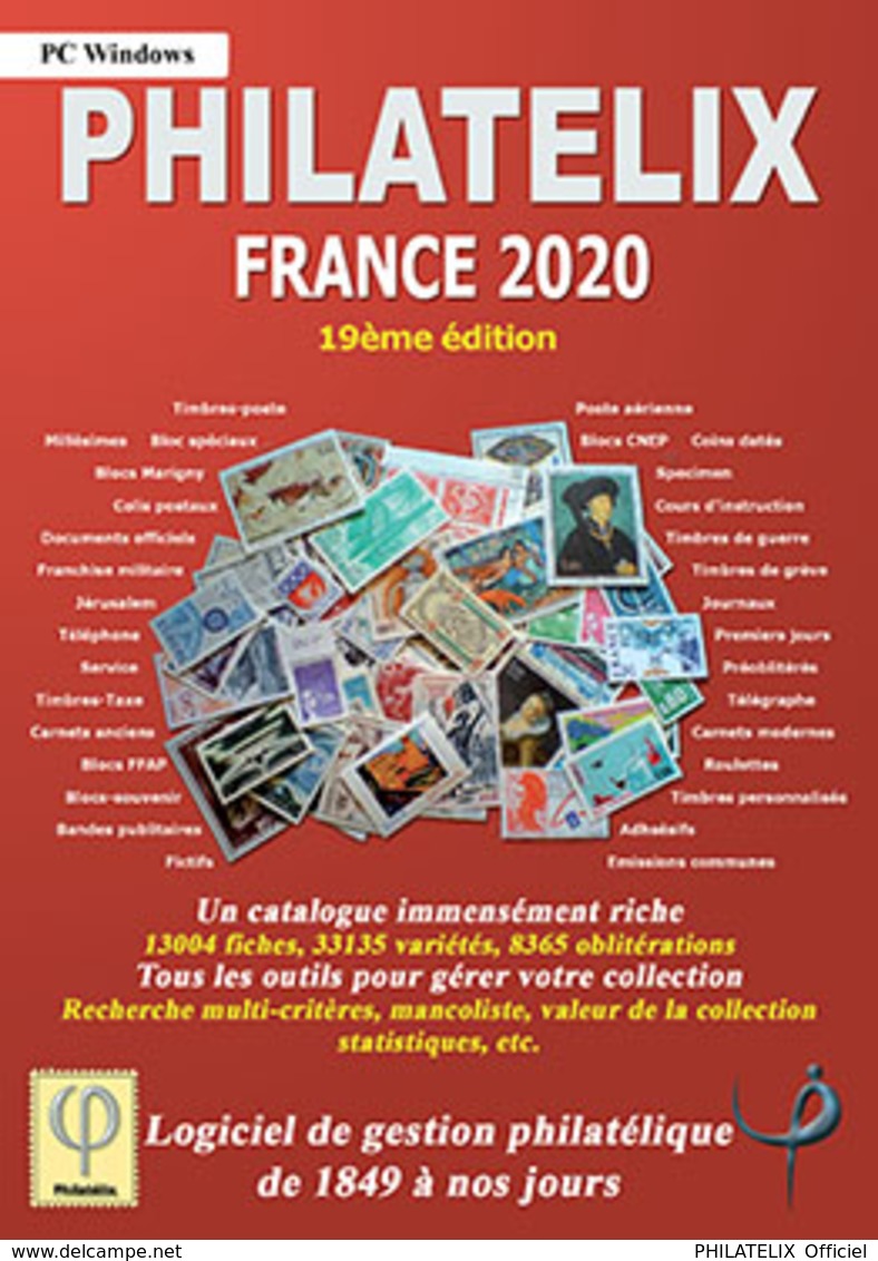 LOGICIEL PHILATELIX FRANCE 2020 (Gestion De Collections) - French