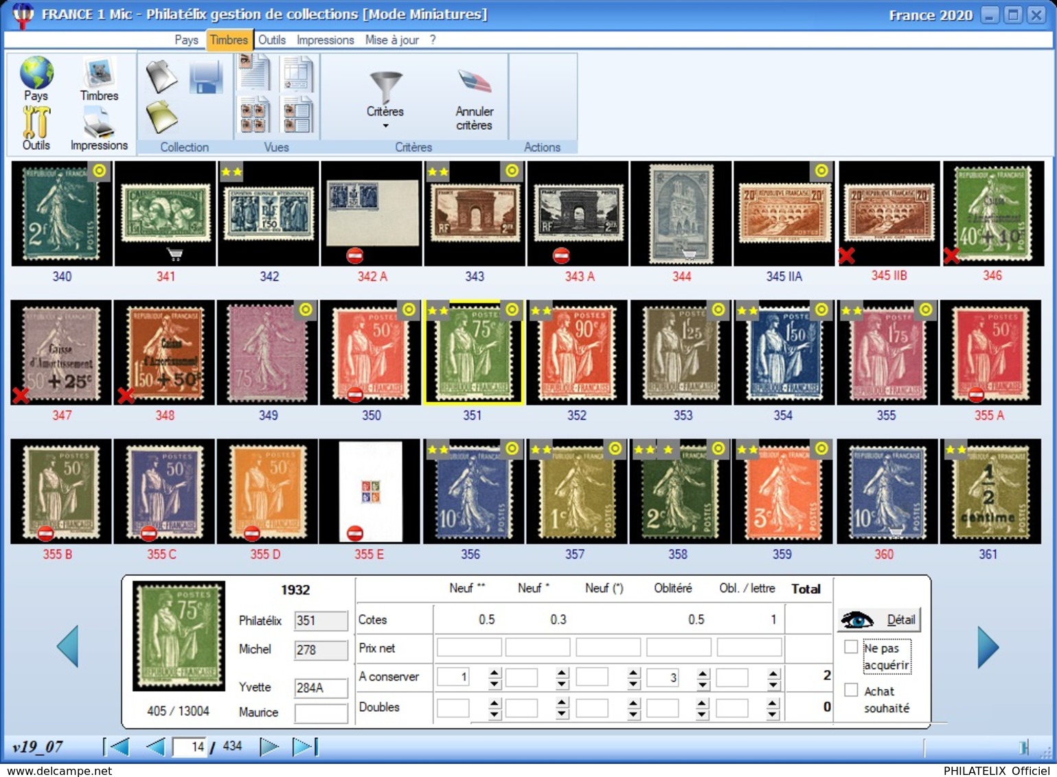 LOGICIEL PHILATELIX FRANCE 2020 (Gestion De Collections) - French