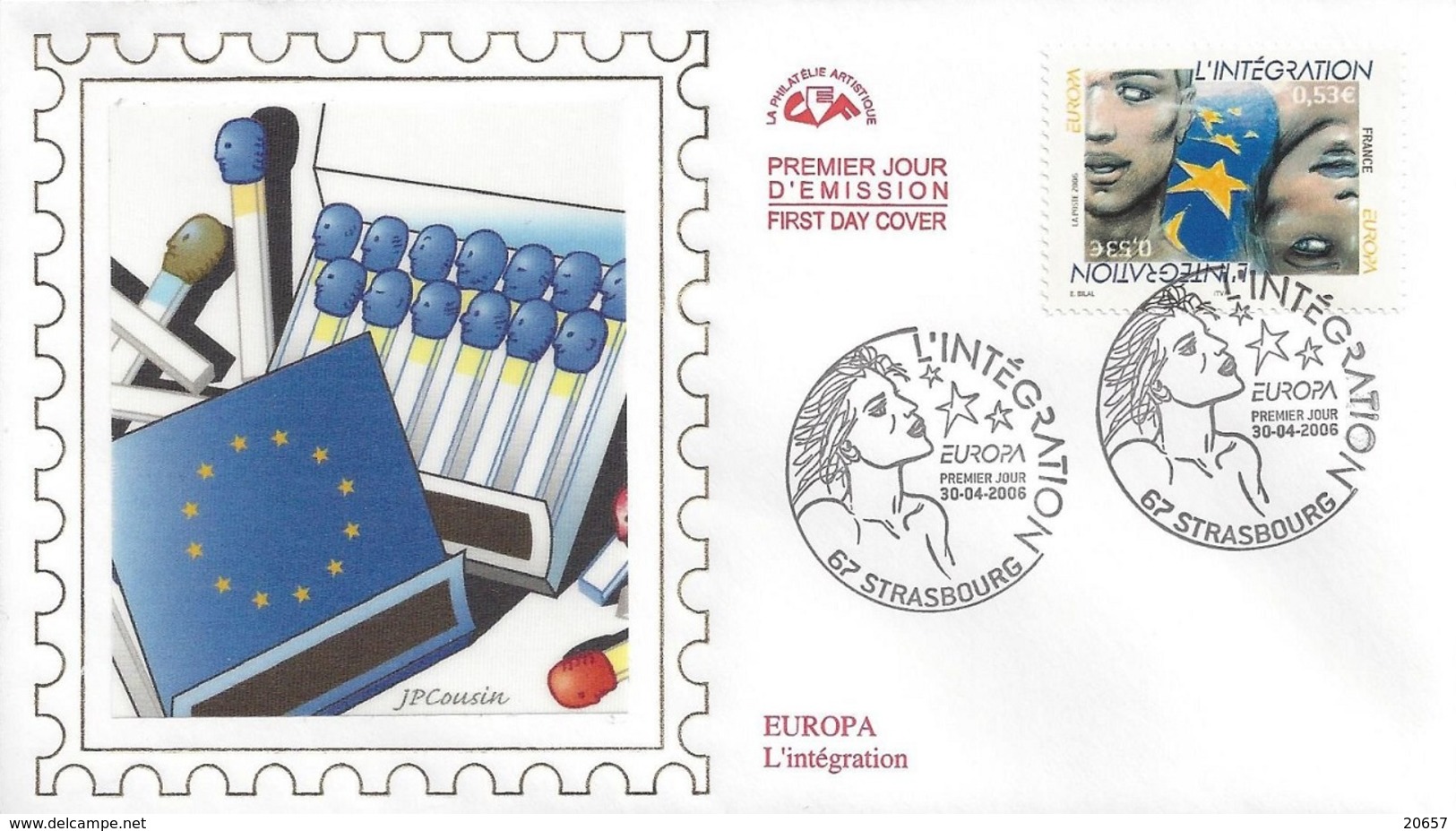 France 3902 Fdc Europa, L'Intégration, Allumettes - 2006