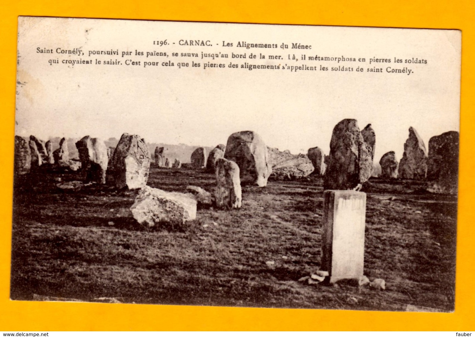 Carnac  Les Alignements Du Ménéc   EDT   N° - Carnac