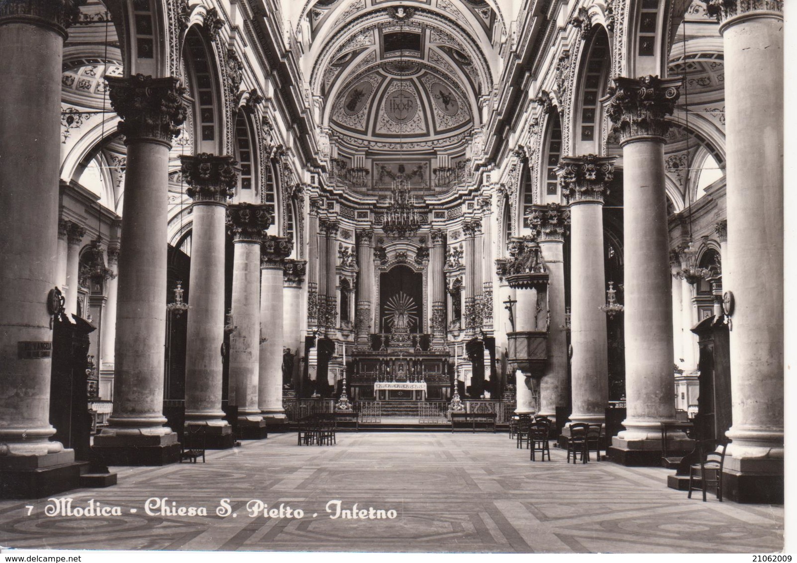 MODICA - CHIESA DI S. PIETRO - INTERNO - VIAGGIATA 1964 - Modica