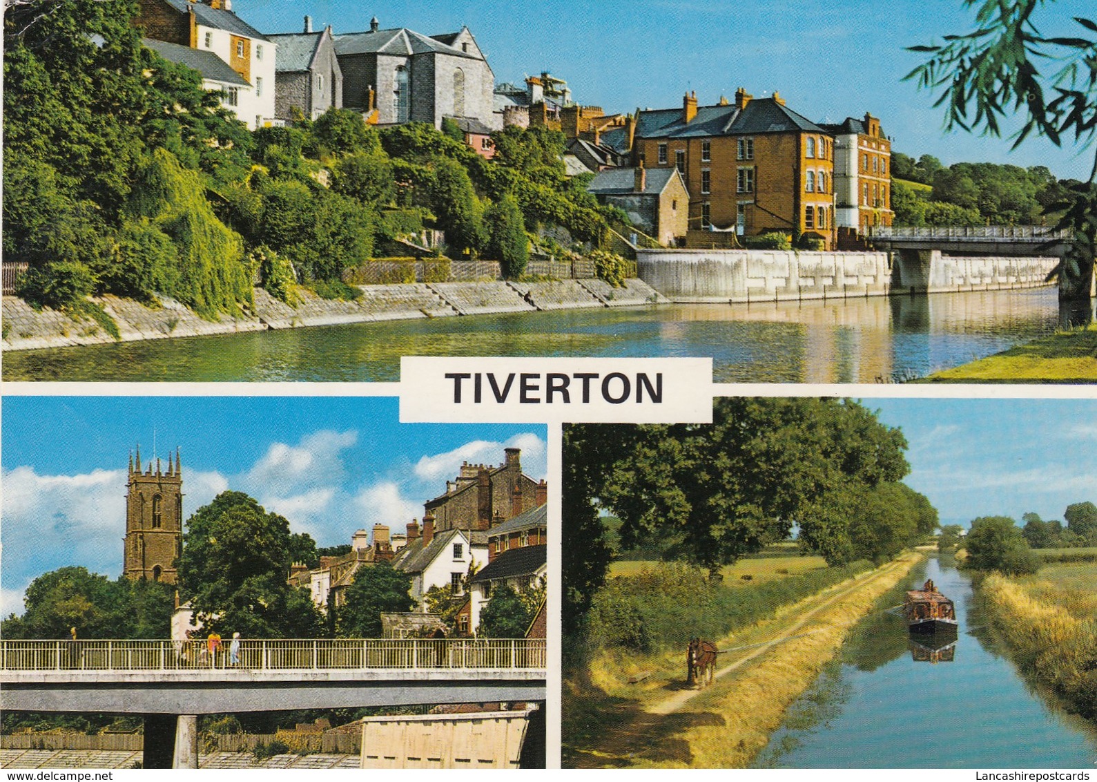 Postcard Tiverton Devon Multiview PU 1981 [ John Hinde ] My Ref B24279 - Sonstige & Ohne Zuordnung