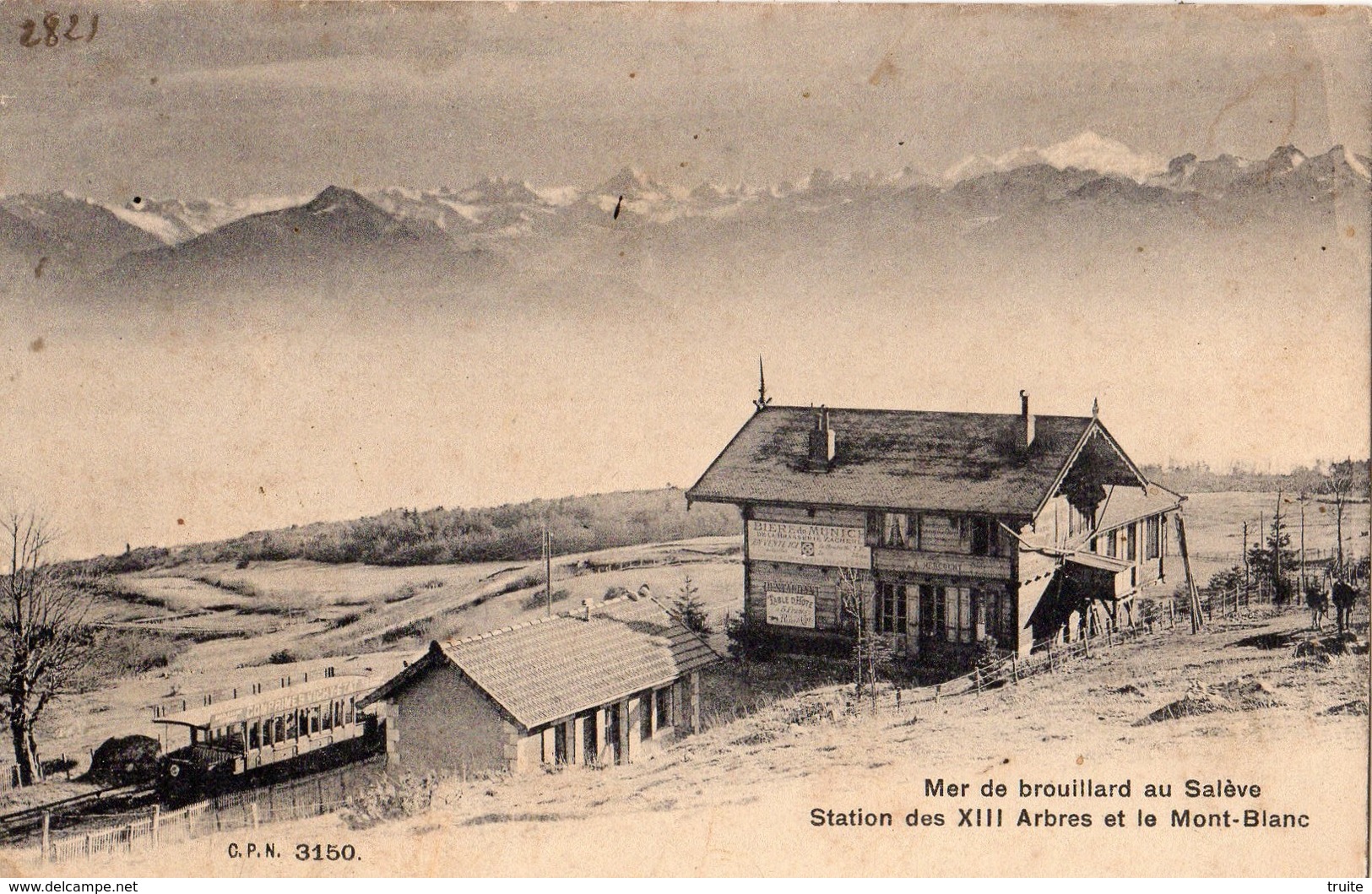 MER DE BROUILLARD AU SALEVE STATION DES 13 ARBRES ET LE MONT-BLANC - Autres & Non Classés