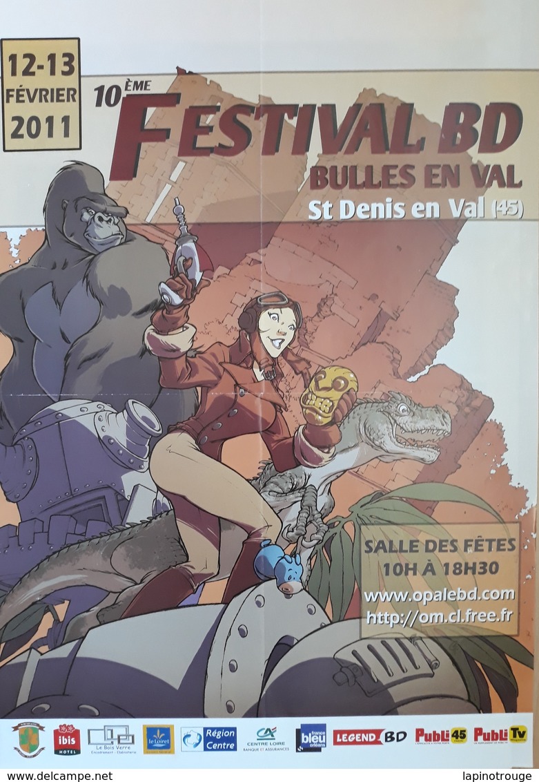 Affiche GUINEBAUD Sylvain Festival BD Saint-Denis-en-Val 2011 (Détectives, Sept... - Affiches & Offsets