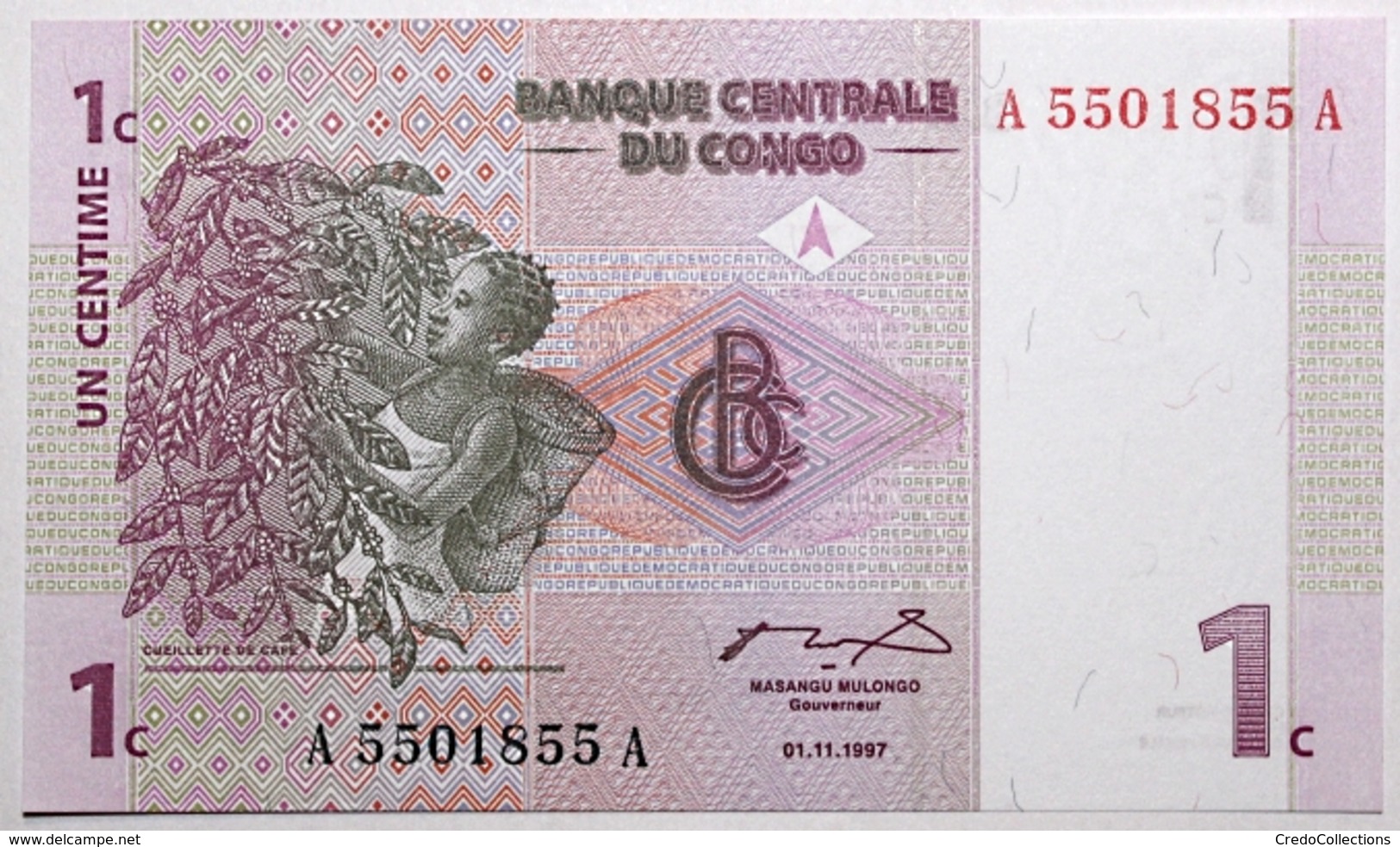 Congo (RD) - 1 Centime - 1997 - PICK 80a - NEUF - República Democrática Del Congo & Zaire