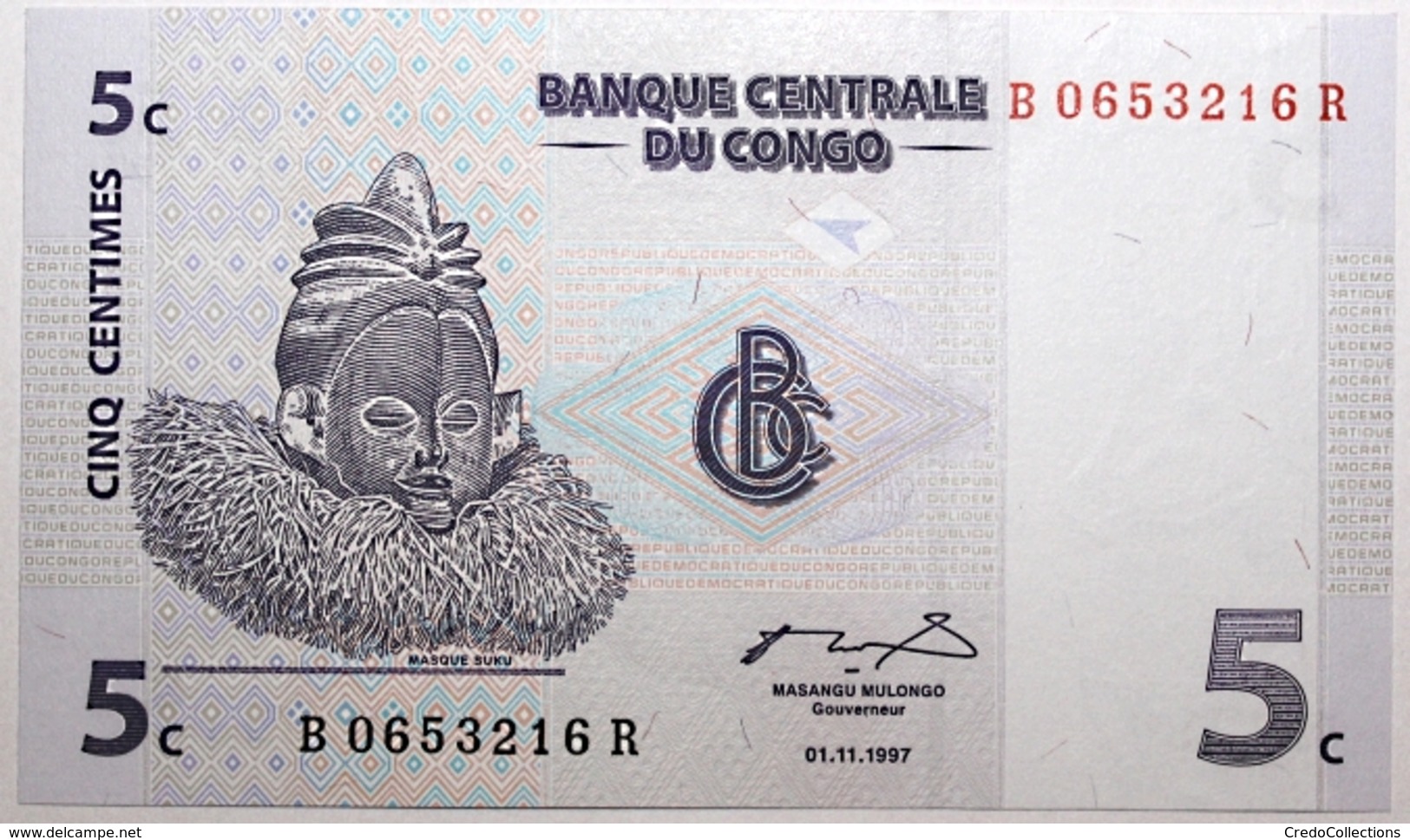 Congo (RD) - 5 Centimes - 1997 - PICK 81a - NEUF - Democratic Republic Of The Congo & Zaire