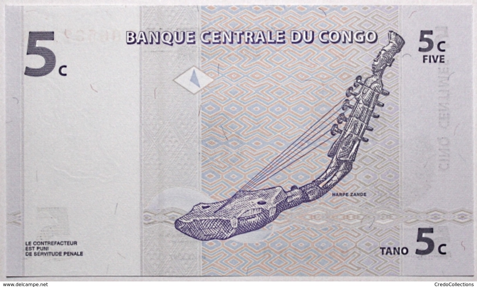 Congo (RD) - 5 Centimes - 1997 - PICK 81a - NEUF - Democratic Republic Of The Congo & Zaire