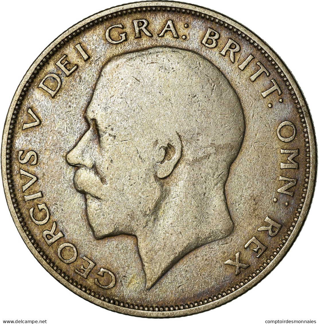 Monnaie, Grande-Bretagne, George V, 1/2 Crown, 1921, TB, Argent, KM:818.1a - K. 1/2 Crown