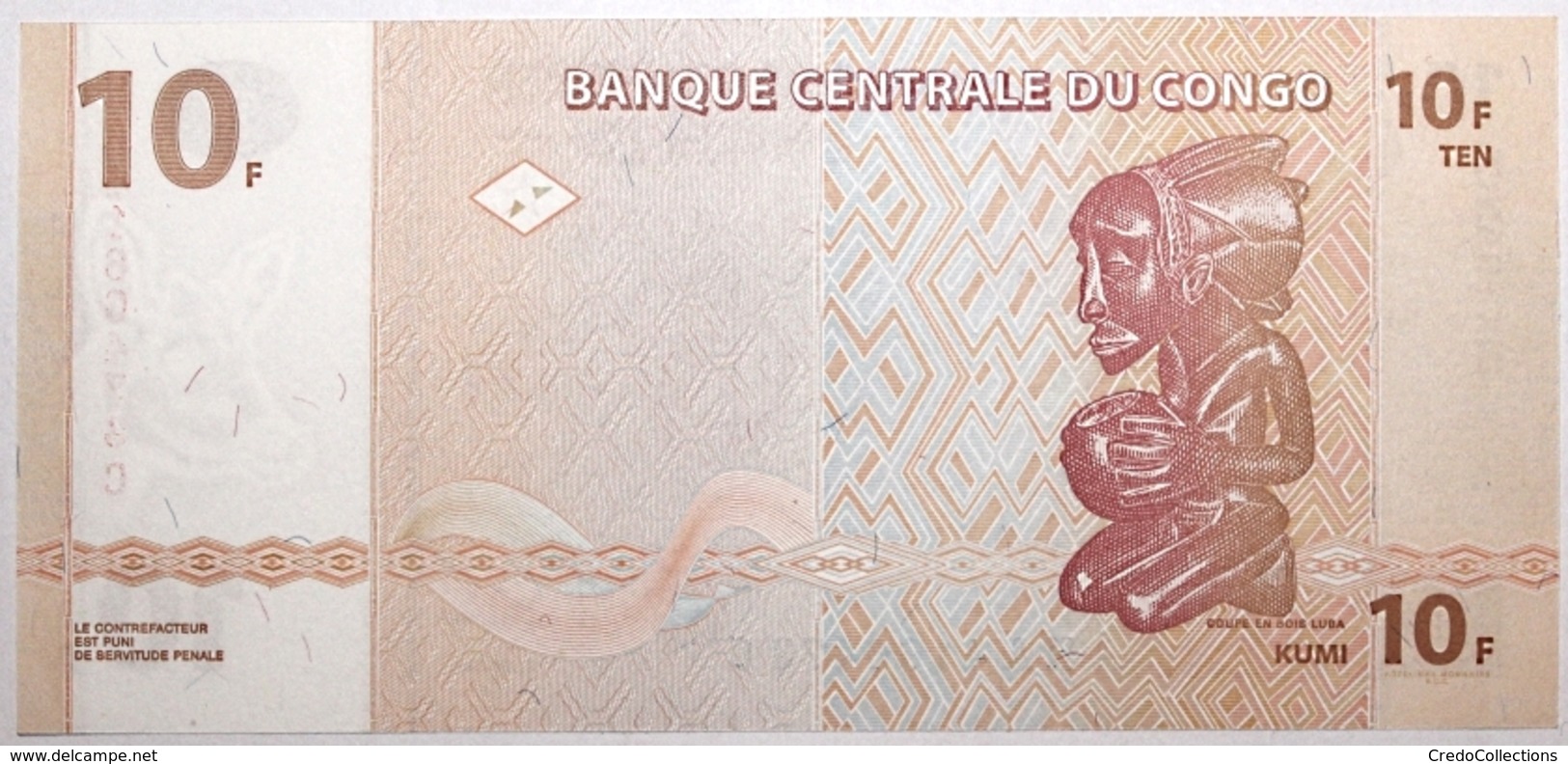 Congo (RD) - 10 Francs - 2003 - PICK 93A - NEUF - República Democrática Del Congo & Zaire