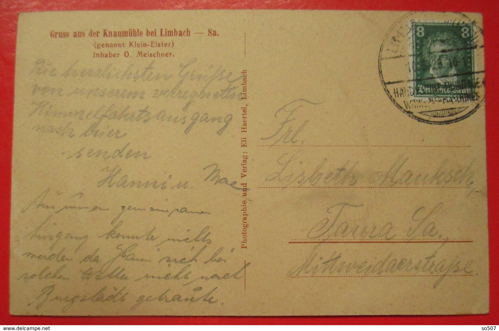 I2-Germany Vintage Postcard- Partie Bei Der Knaumuhle Limbach-Sa. - Limbach-Oberfrohna