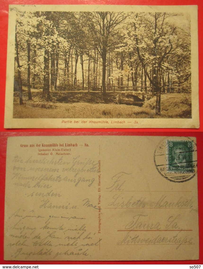 I2-Germany Vintage Postcard- Partie Bei Der Knaumuhle Limbach-Sa. - Limbach-Oberfrohna