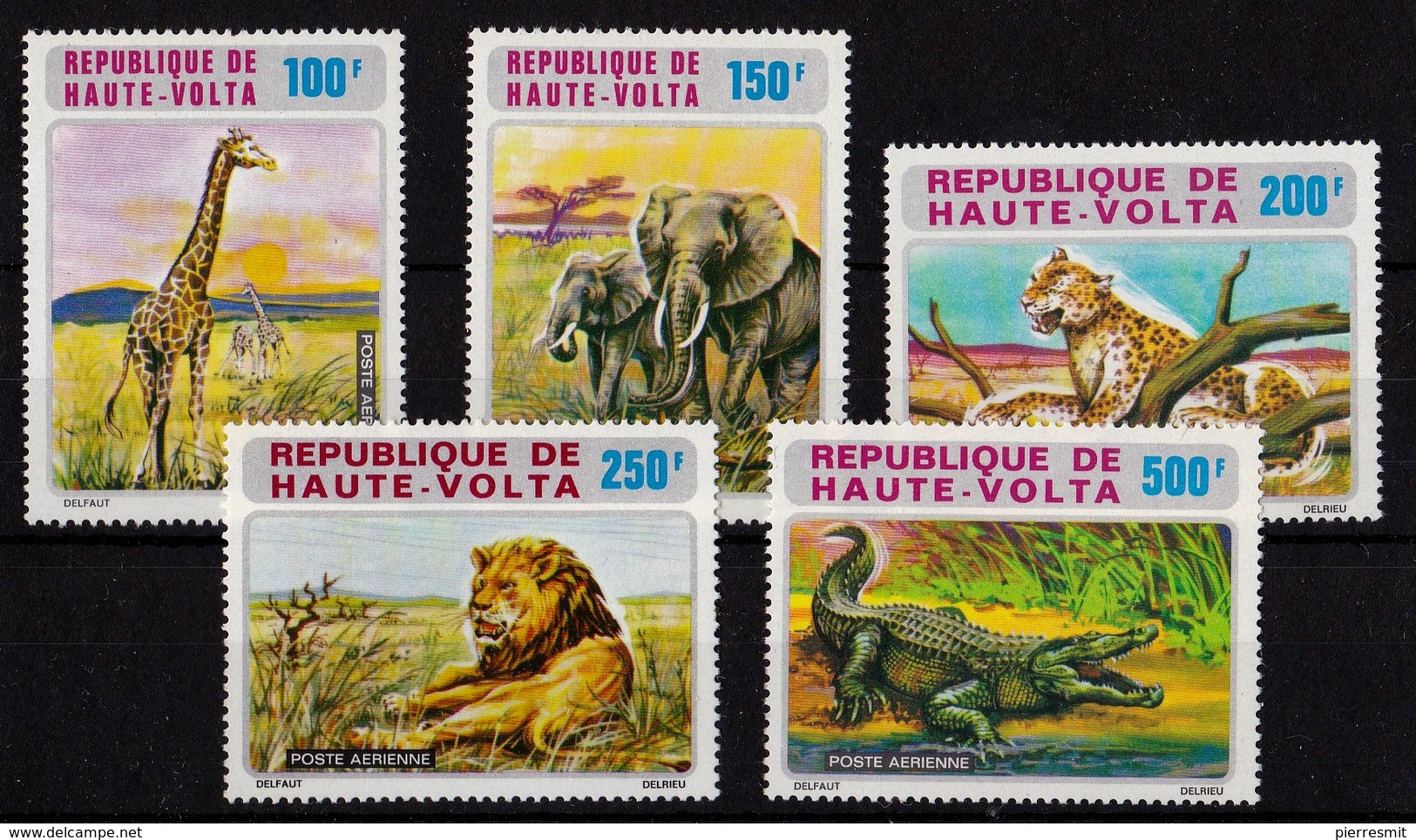 Republic Haute Volta - 1973 Airmail African Wildlife - Obervolta (1958-1984)