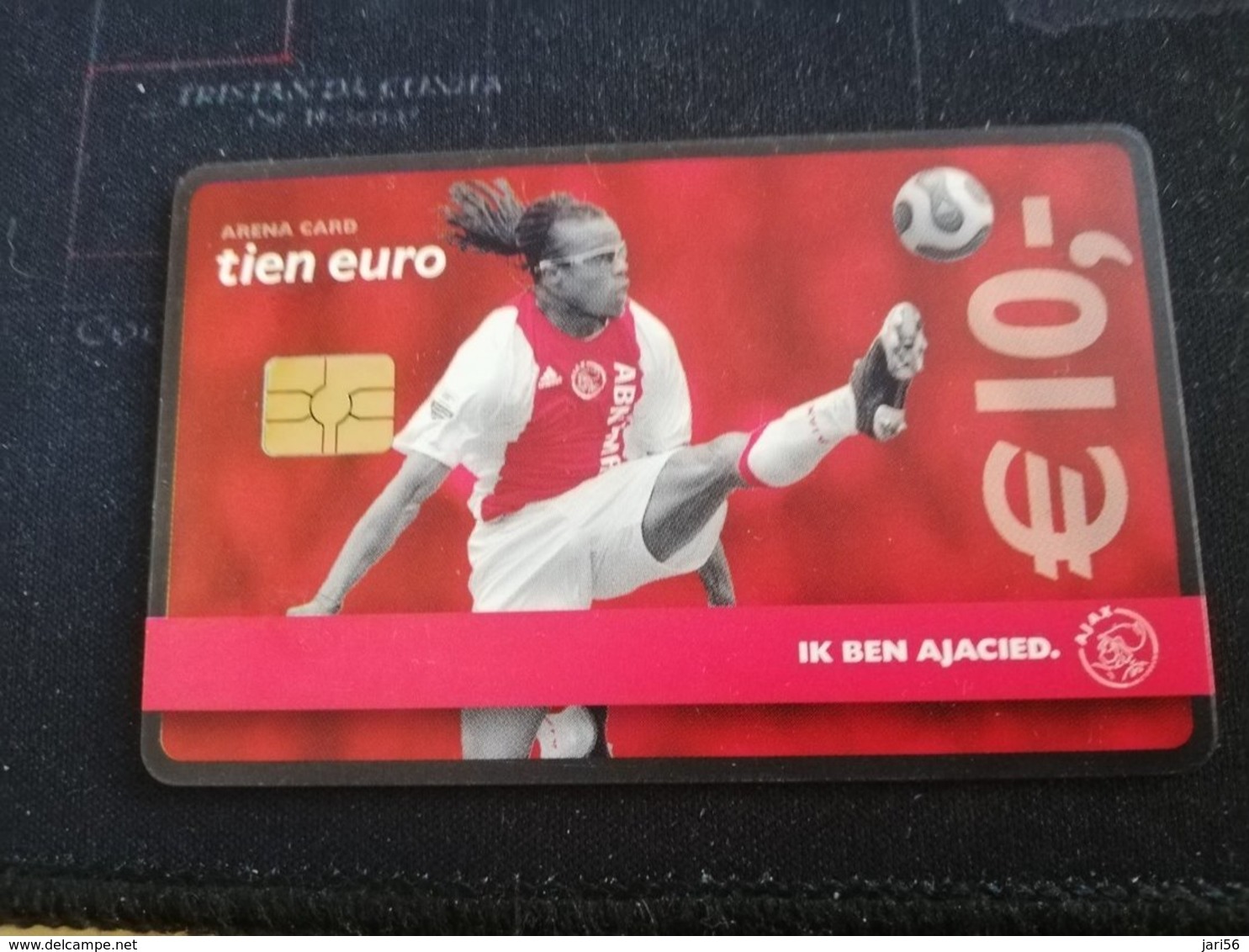 NETHERLANDS  ARENA CARD FOOTBAL/SOCCER  AJAX AMSTERDAM €10,- EDGAR DAVIDS  USED CARD  ** 1417 ** - Publiques