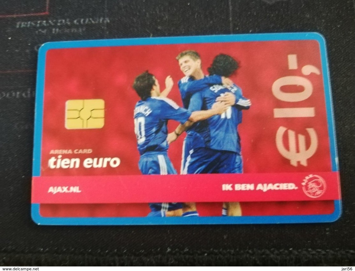 NETHERLANDS  ARENA CARD FOOTBAL/SOCCER  AJAX AMSTERDAM €10, HUNTELAAR/SOUAREZ USED CARD  ** 1418 ** - Publiques