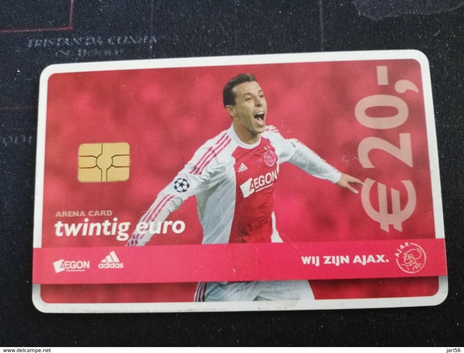 NETHERLANDS  ARENA CARD FOOTBAL/SOCCER  AJAX AMSTERDAM ABDELAOUI  €20, USED CARD  ** 1420 ** - Publiques