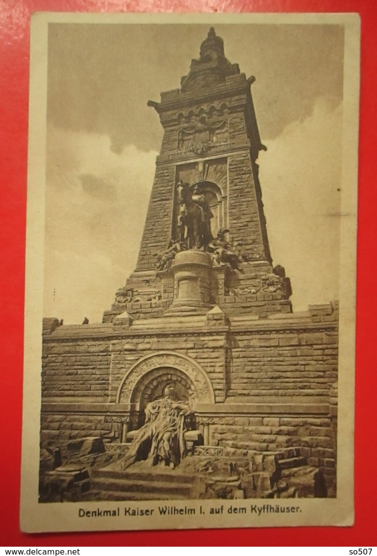 I2-Germany Vintage Postcard- Denkmal Kaiser Wilhelm I. Auf Dem Kyffhauser - Kyffhäuser